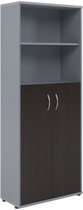 Шкаф с глухими средними дверьми СТ-1.6 Венге/Металлик 770*365*1975