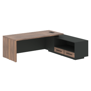 Стол руководителя с тумбой VRCT 2319(R) 2300х1900х750 V