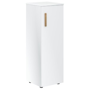 Шкаф колонка с глухой средней дверью и топом FMC 40.1(R) Белый премиум/Дуб Гамильтон 404х429х1213