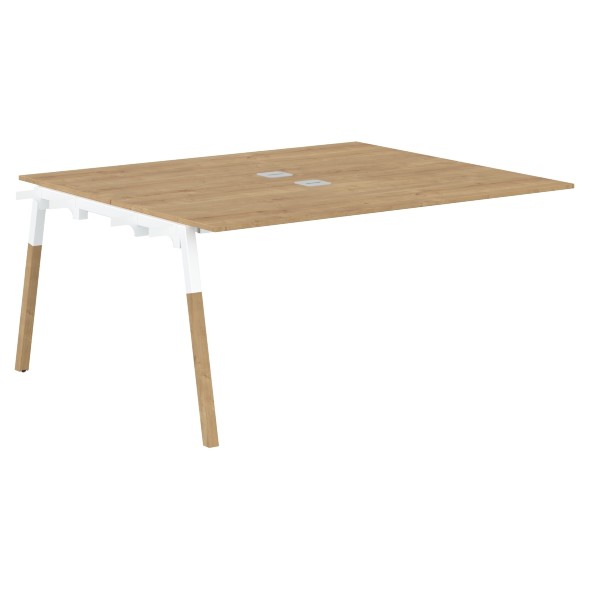 Стол приставной FIWST 1513 Белый Премиум/Белый-Бук 1580х1370х733 FORTA