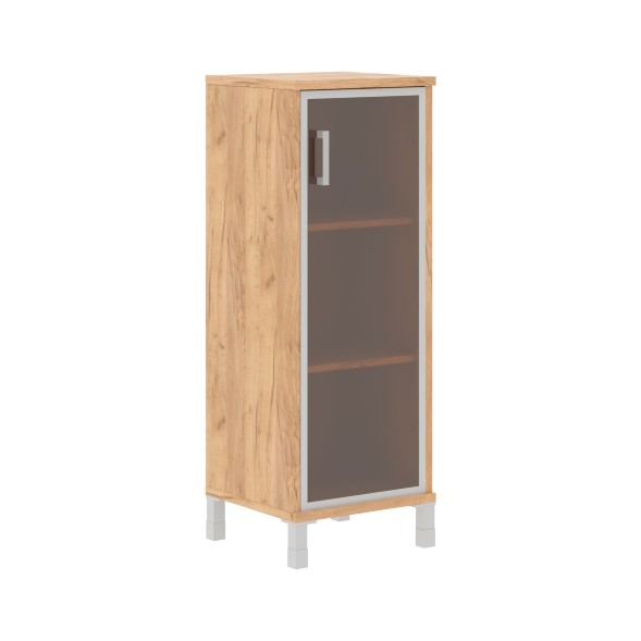 Шкаф-колонка средняя со стеклянной дверью в AL-рамке B 421.7(R) 475х450х1286 BORN